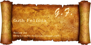 Guth Felícia névjegykártya